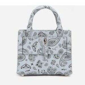 Brandon Blackwood Kuei Mini Bag Blue Paisley Leather Crossbody